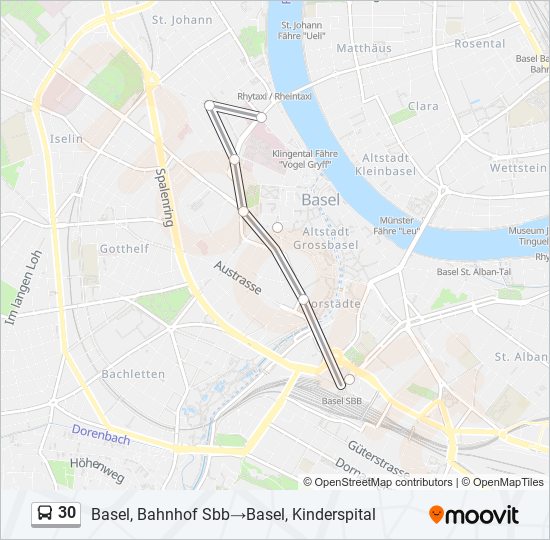 30 Bus Line Map
