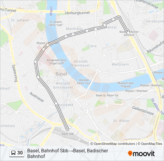30 Bus Line Map