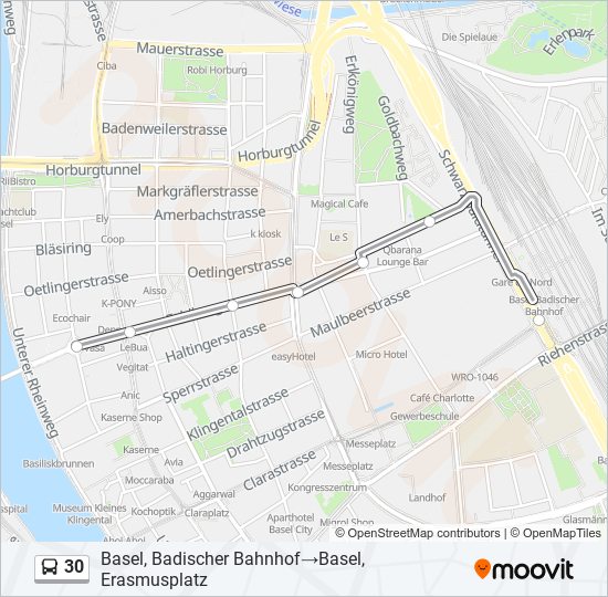 30 Bus Line Map