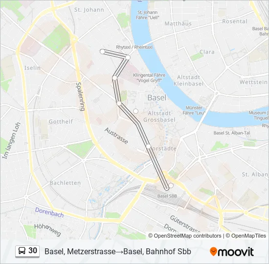 30 Bus Line Map