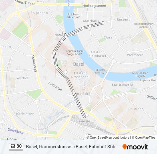 30 Bus Line Map