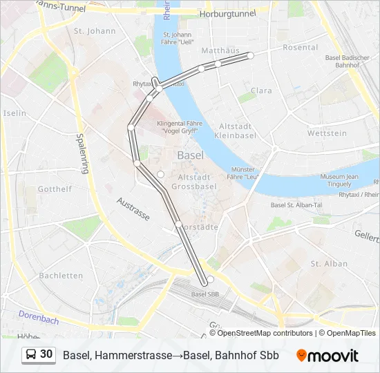 30 Bus Line Map