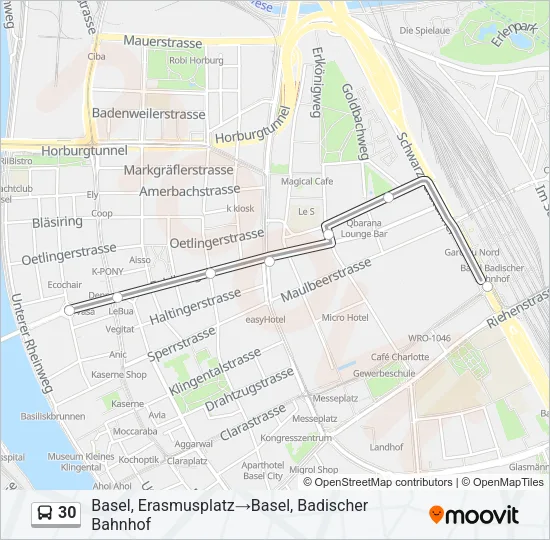 30 Bus Line Map