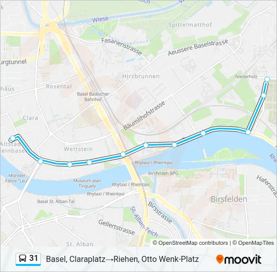 31 Bus Line Map