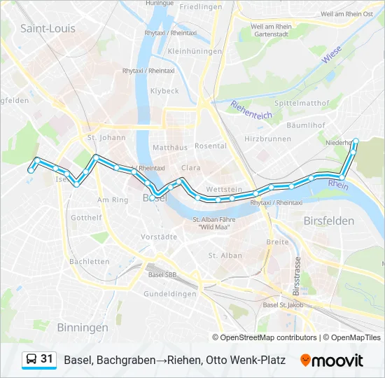 31 Bus Line Map