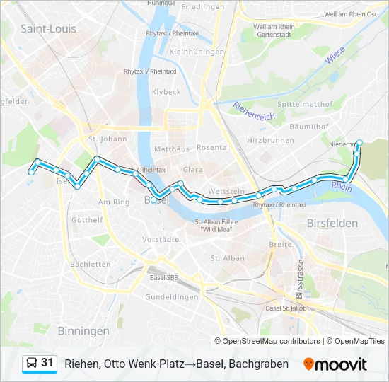 31 Bus Line Map