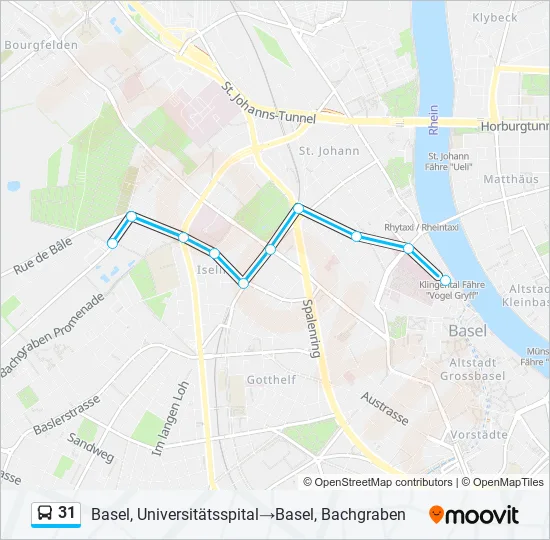 31 Bus Line Map