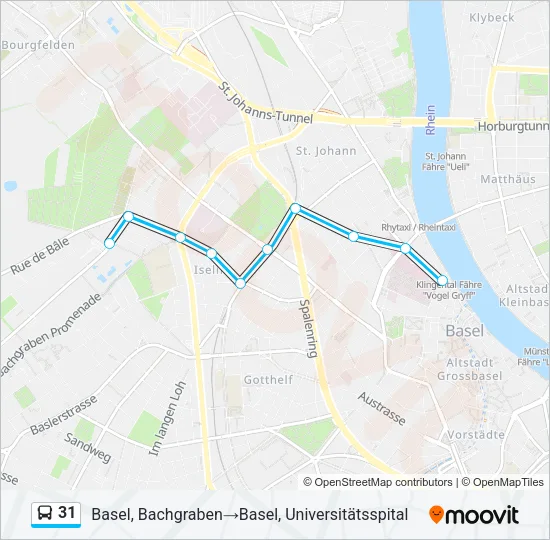 31 Bus Line Map