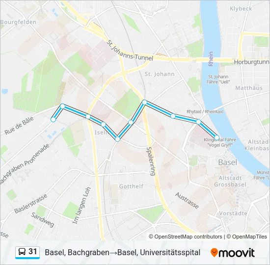 31 Bus Line Map