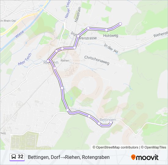 32 Bus Line Map