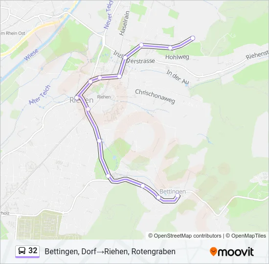 32 Bus Line Map