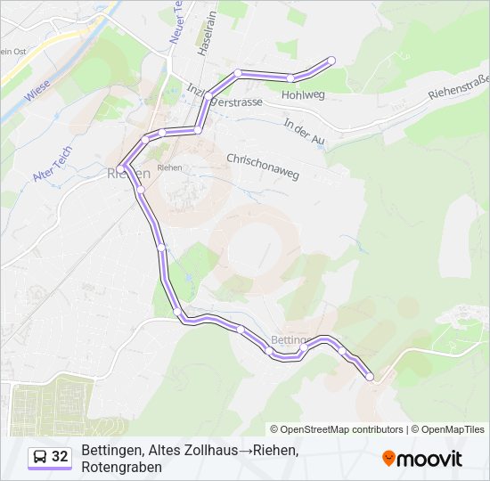 32 Bus Line Map
