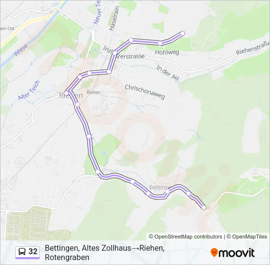 32 Bus Line Map