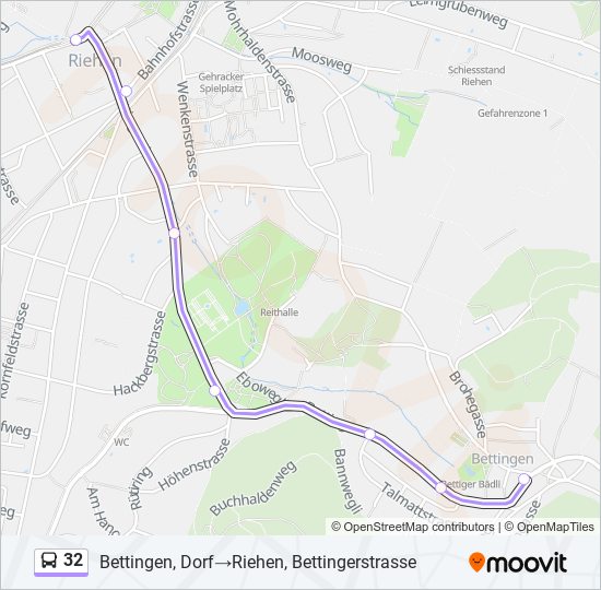 32 Bus Line Map