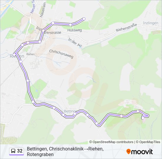 32 Bus Line Map