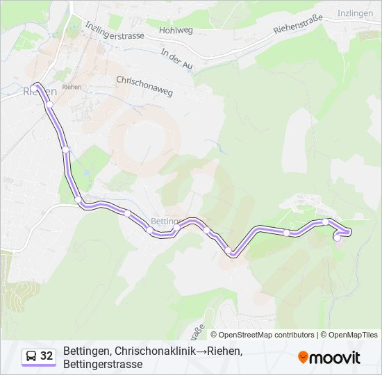 32 Bus Line Map