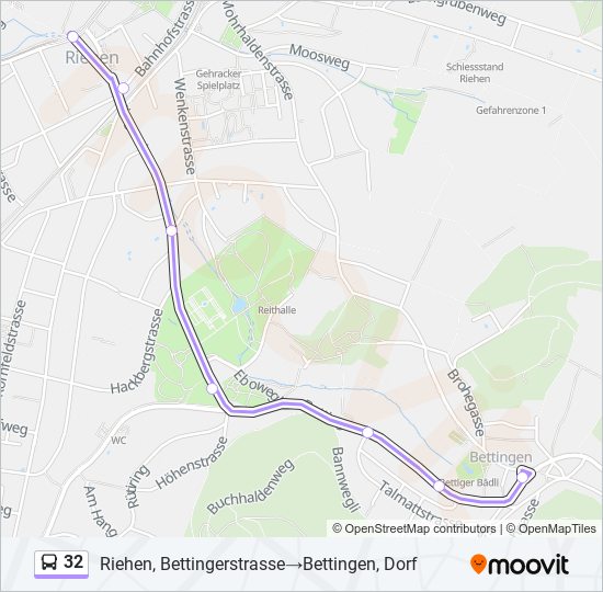 32 Bus Line Map
