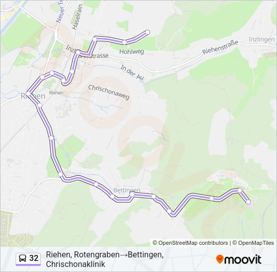 32 Bus Line Map