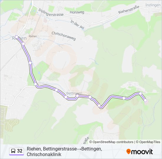 32 Bus Line Map