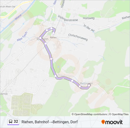 32 Bus Line Map