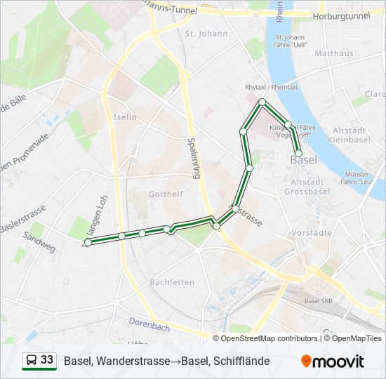 33 Bus Line Map