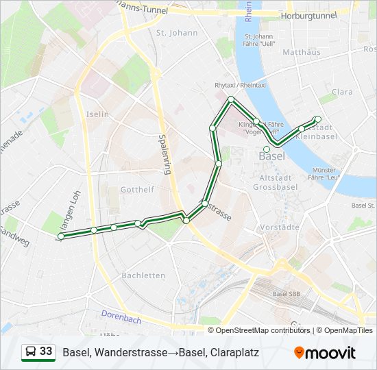 33 Bus Line Map