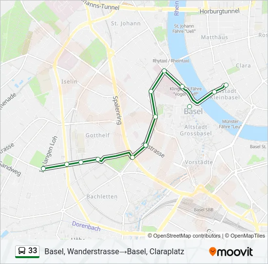 33 Bus Line Map