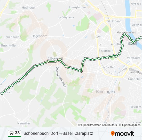 33 Bus Line Map