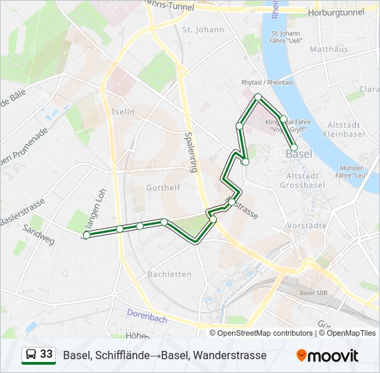 33 Bus Line Map