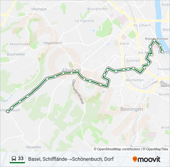 33 Bus Line Map