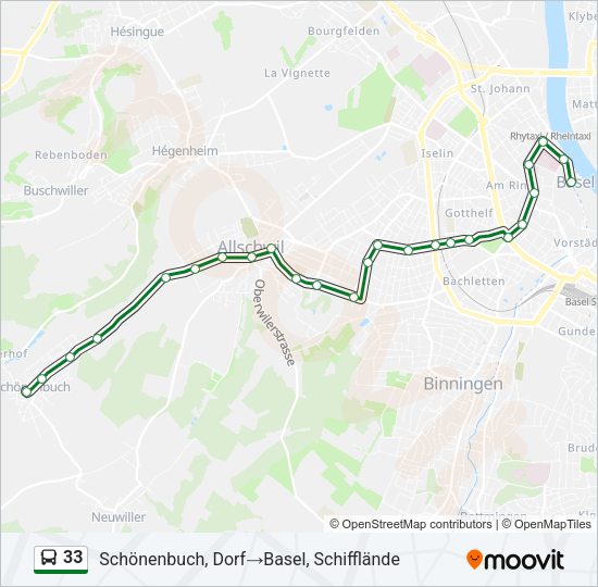 33 Bus Line Map