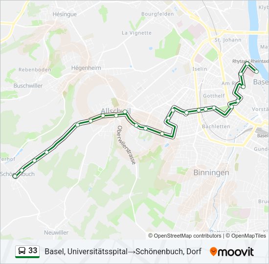 33 Bus Line Map