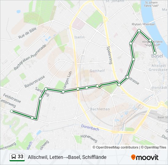33 Bus Line Map