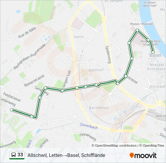 33 Bus Line Map