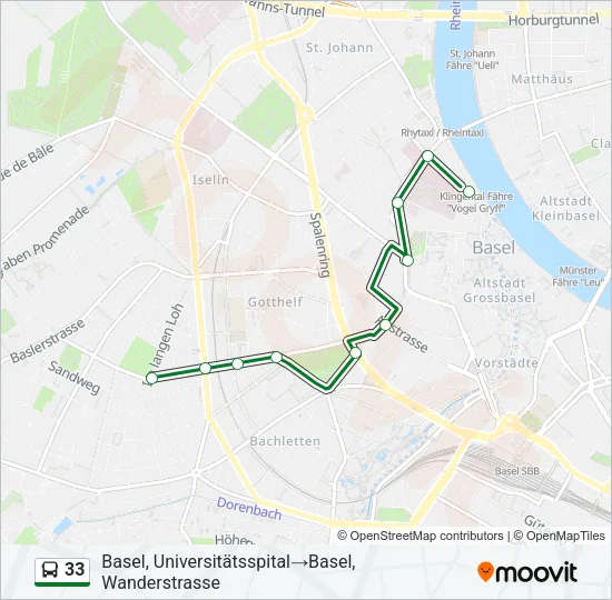 33 Bus Line Map