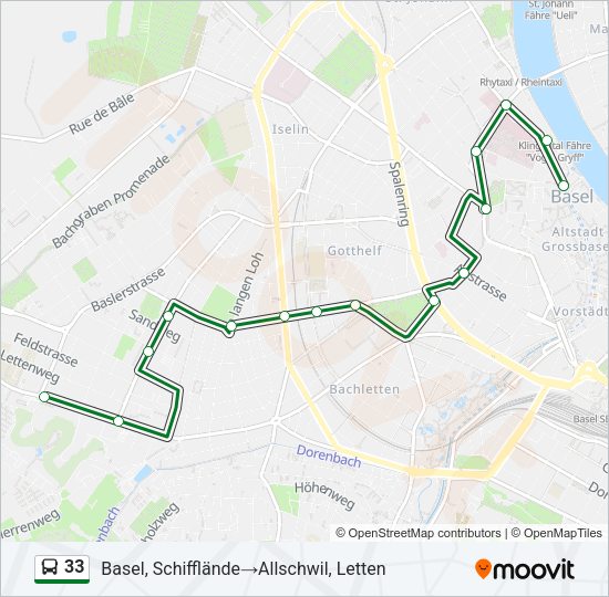 33 Bus Line Map
