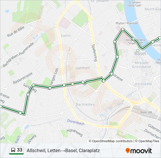 33 Bus Line Map