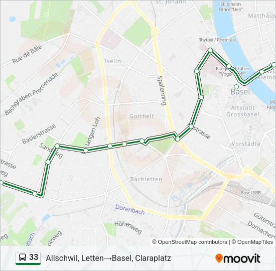 33 Bus Line Map