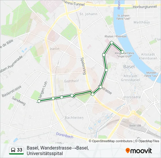 33 Bus Line Map