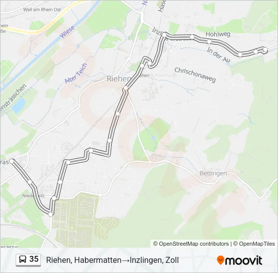 35 Bus Line Map