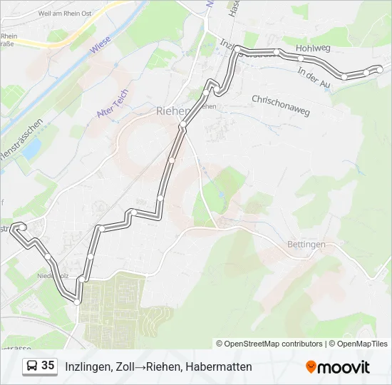 35 Bus Line Map