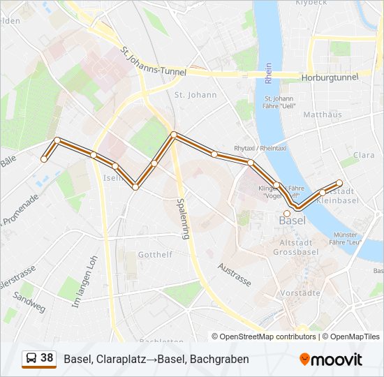 38 Bus Line Map