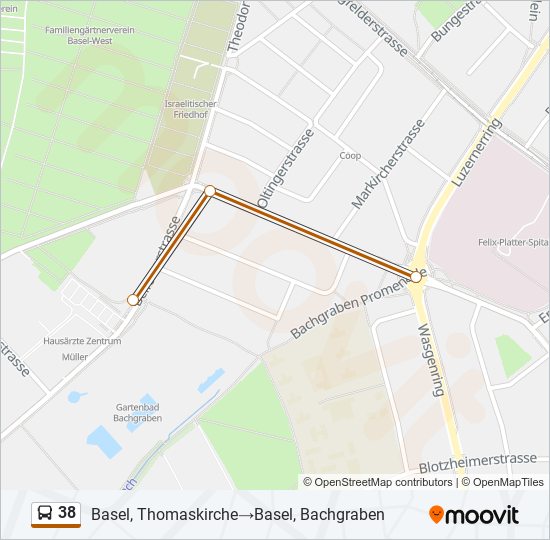 38 Bus Line Map