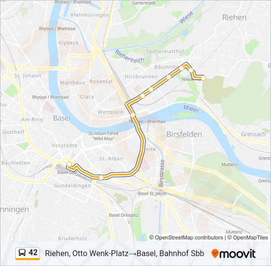 42 Bus Line Map