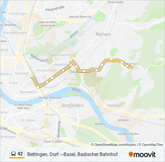 42 Bus Line Map