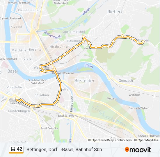42 Bus Line Map