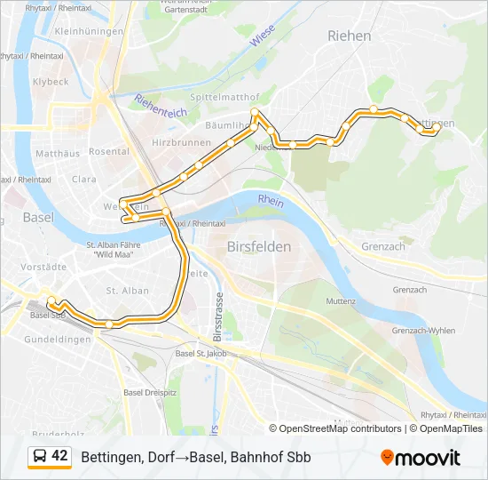42 Bus Line Map