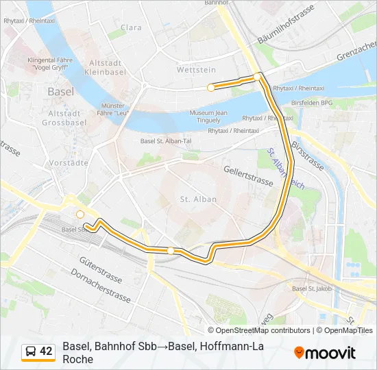 42 Bus Line Map