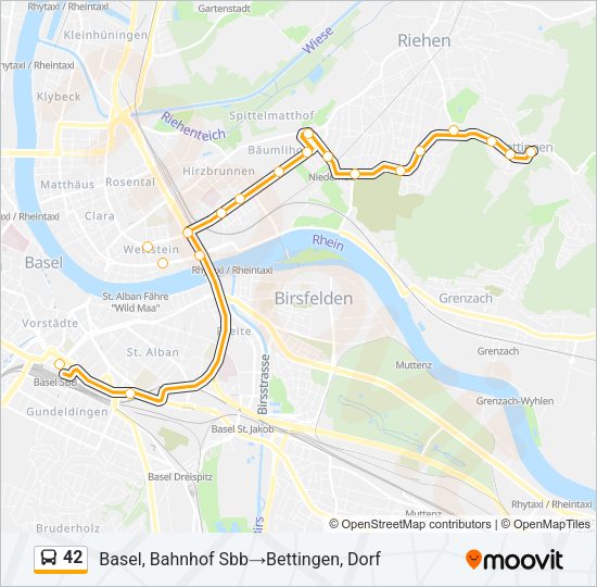 42 Bus Line Map