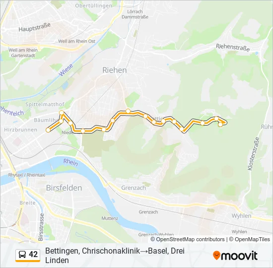 42 Bus Line Map